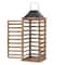 Modern Farmhouse Wooden Shutter Lantern Set, 25.5" & 19"